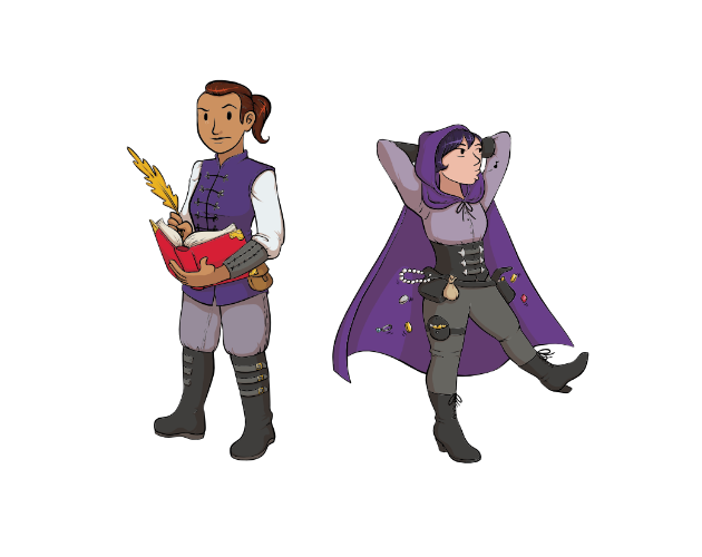 Bard and Thief from Behind the Magic
